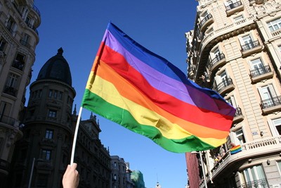 Gay Pride Banner in Madrid